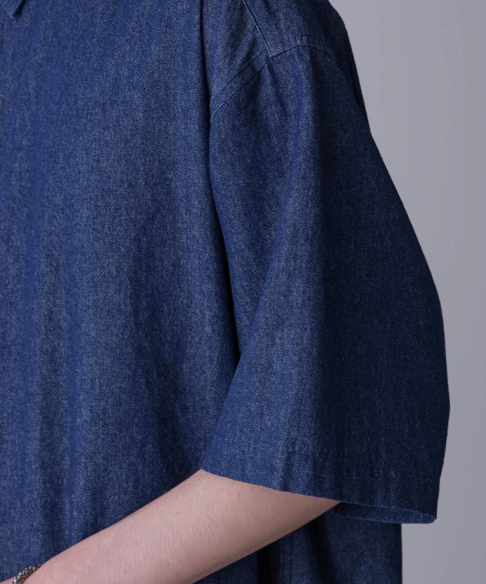 nano･universe「ライトデニムリラックスシャツ 半袖」|シャツ・ブラウス|