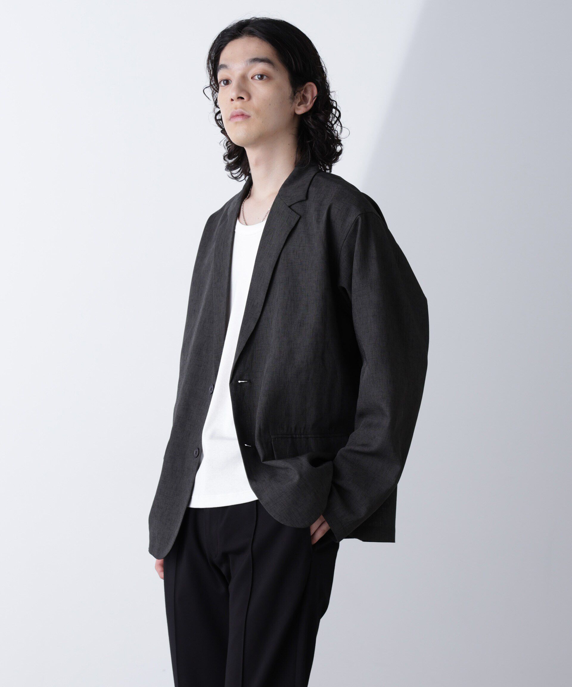 nano･universe「テックリネンラペルシャツ 長袖(セットアップ可)」|シャツ・ブラウス|