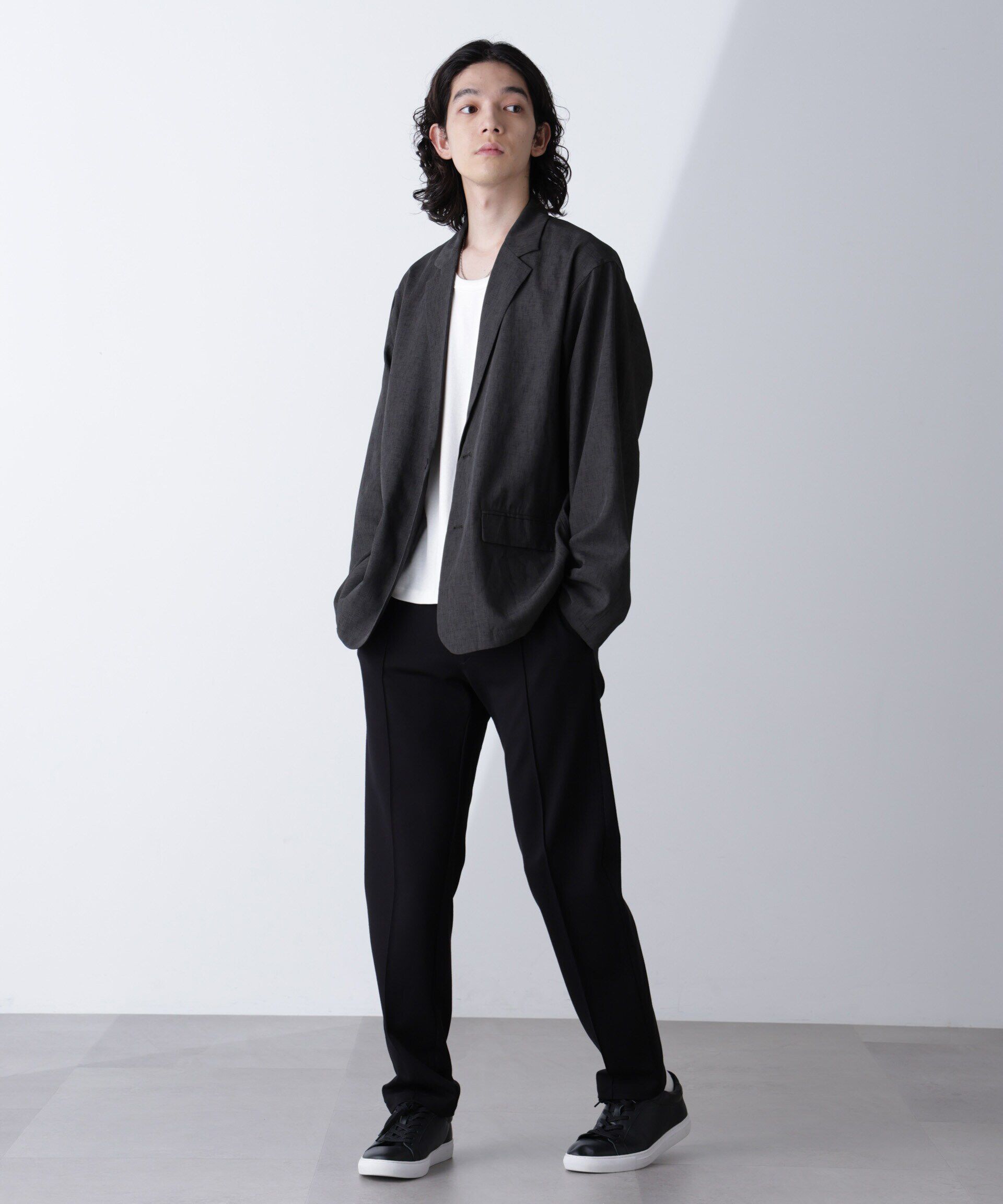 nano･universe「テックリネンラペルシャツ 長袖(セットアップ可)」|シャツ・ブラウス|