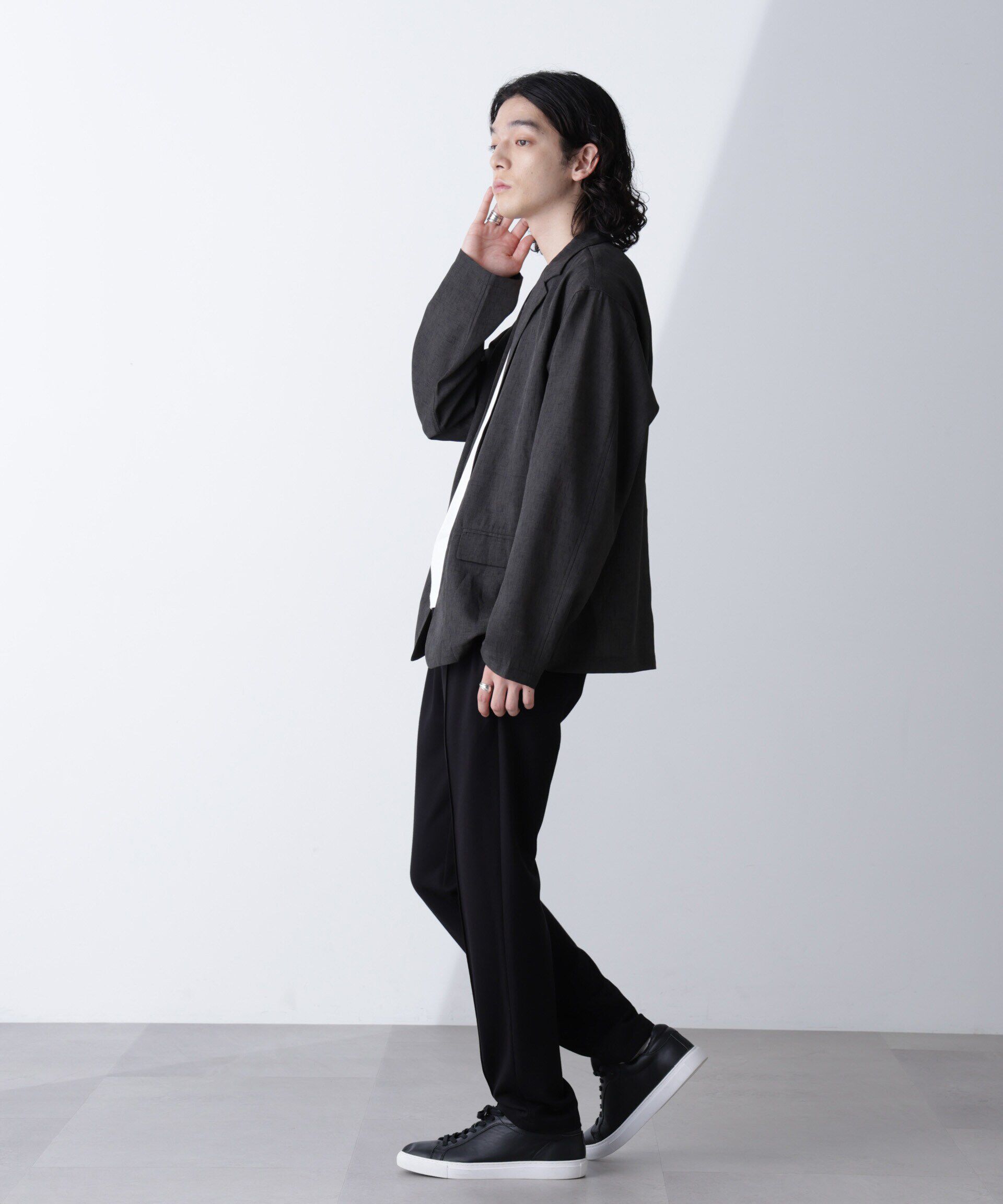 nano･universe「テックリネンラペルシャツ 長袖(セットアップ可)」|シャツ・ブラウス|