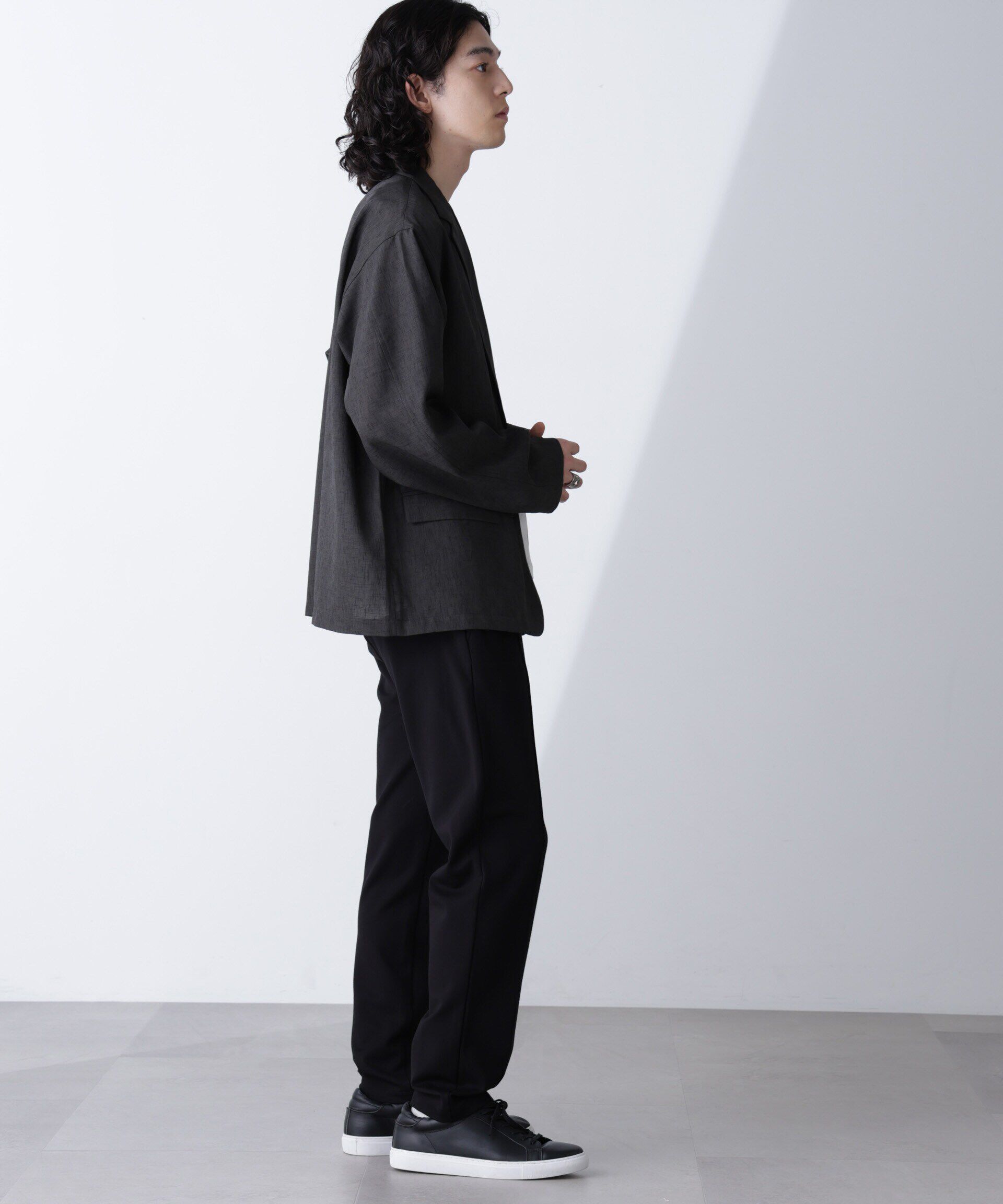 nano･universe「テックリネンラペルシャツ 長袖(セットアップ可)」|シャツ・ブラウス|