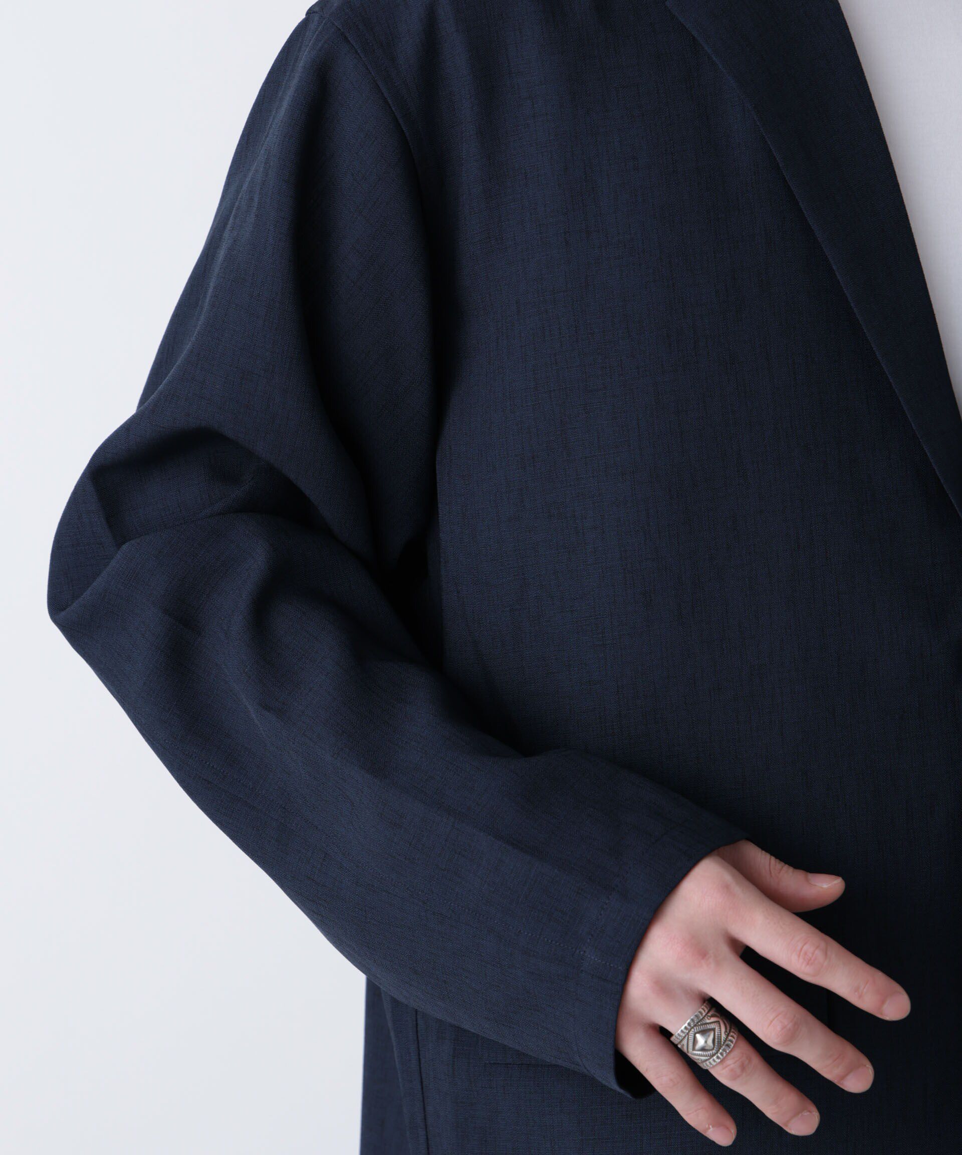 nano･universe「テックリネンラペルシャツ 長袖(セットアップ可)」|シャツ・ブラウス|