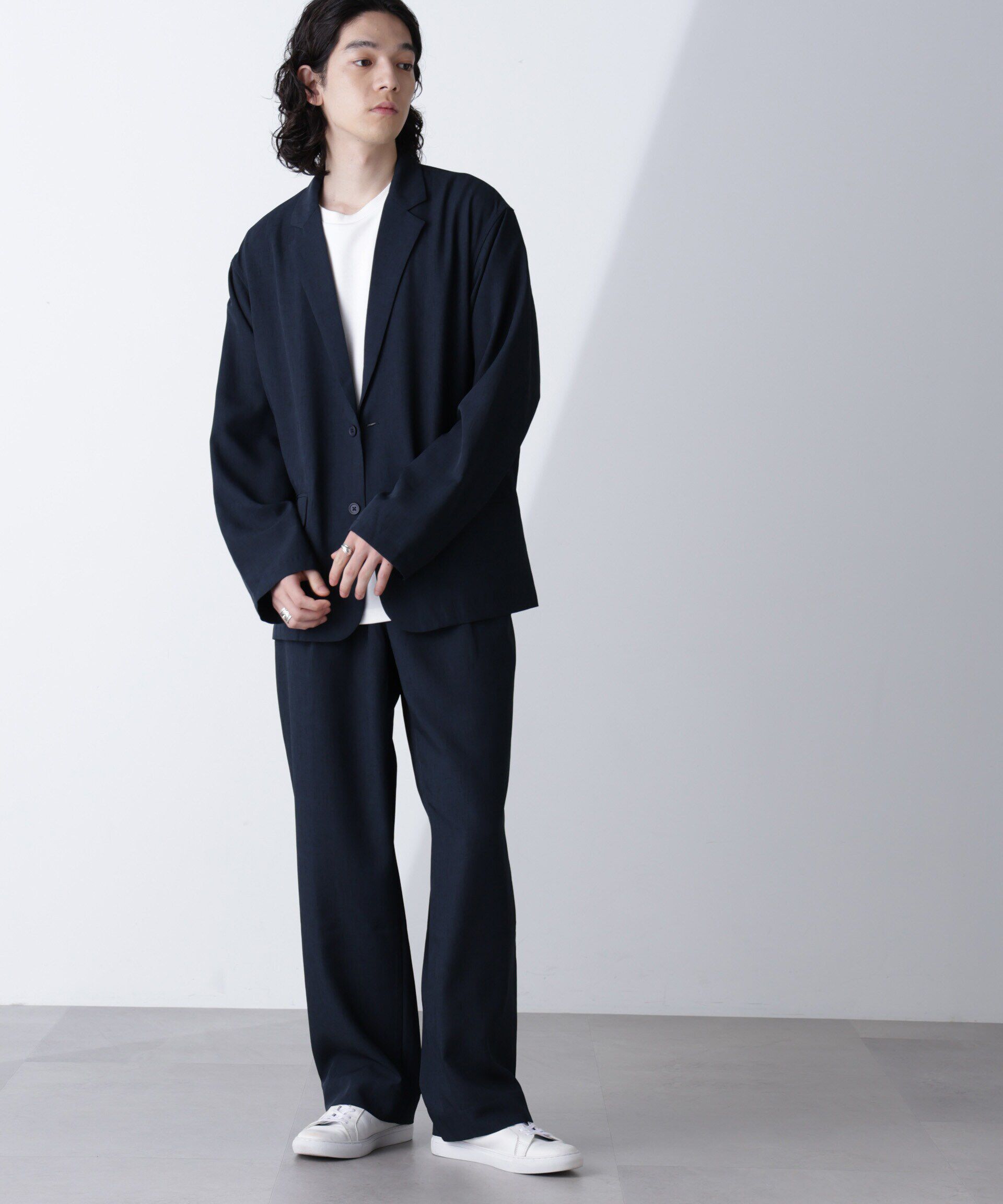 nano･universe「テックリネンラペルシャツ 長袖(セットアップ可)」|シャツ・ブラウス|