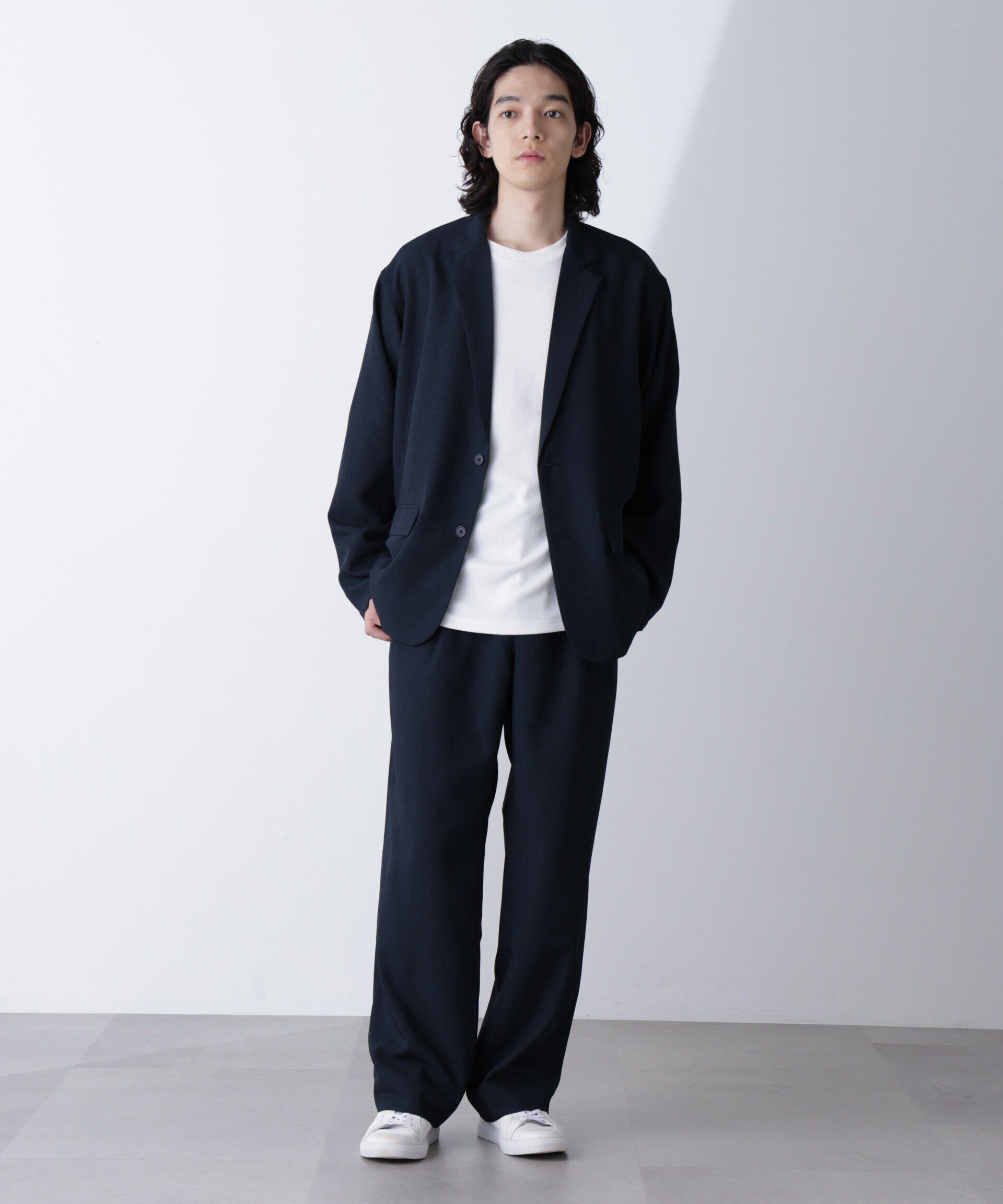 nano･universe「テックリネンラペルシャツ 長袖(セットアップ可)」|シャツ・ブラウス|