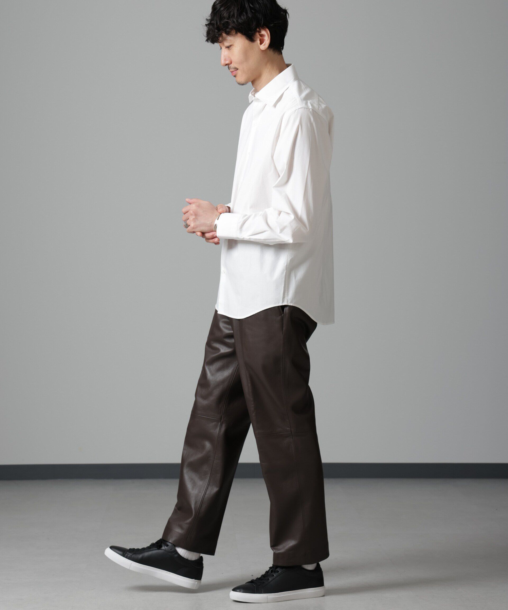 nano･universe「「N SHIRTS」AntiSoaked(R)汗染み防止セミワイドカラーシャツ長袖」|シャツ・ブラウス|