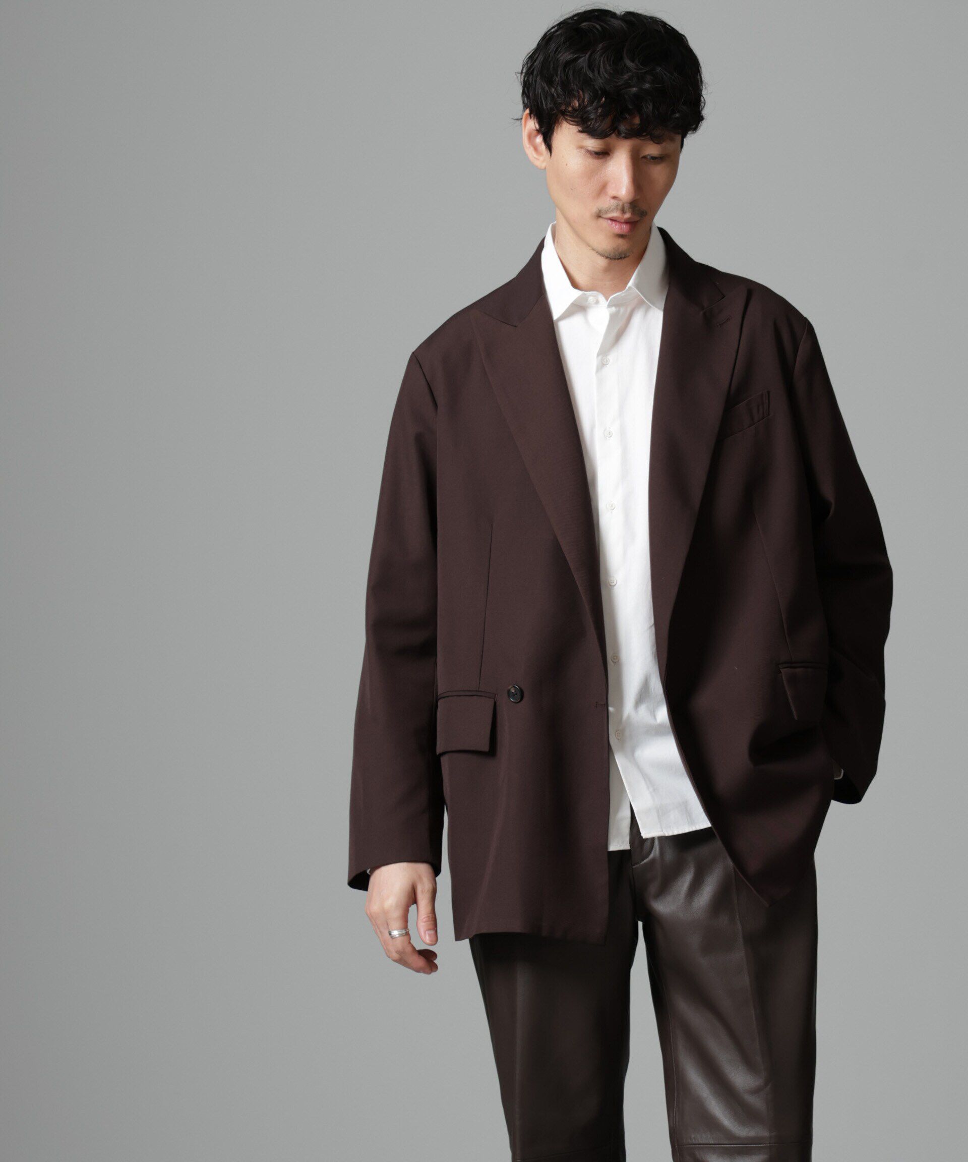 nano･universe「「N SHIRTS」AntiSoaked(R)汗染み防止セミワイドカラーシャツ長袖」|シャツ・ブラウス|