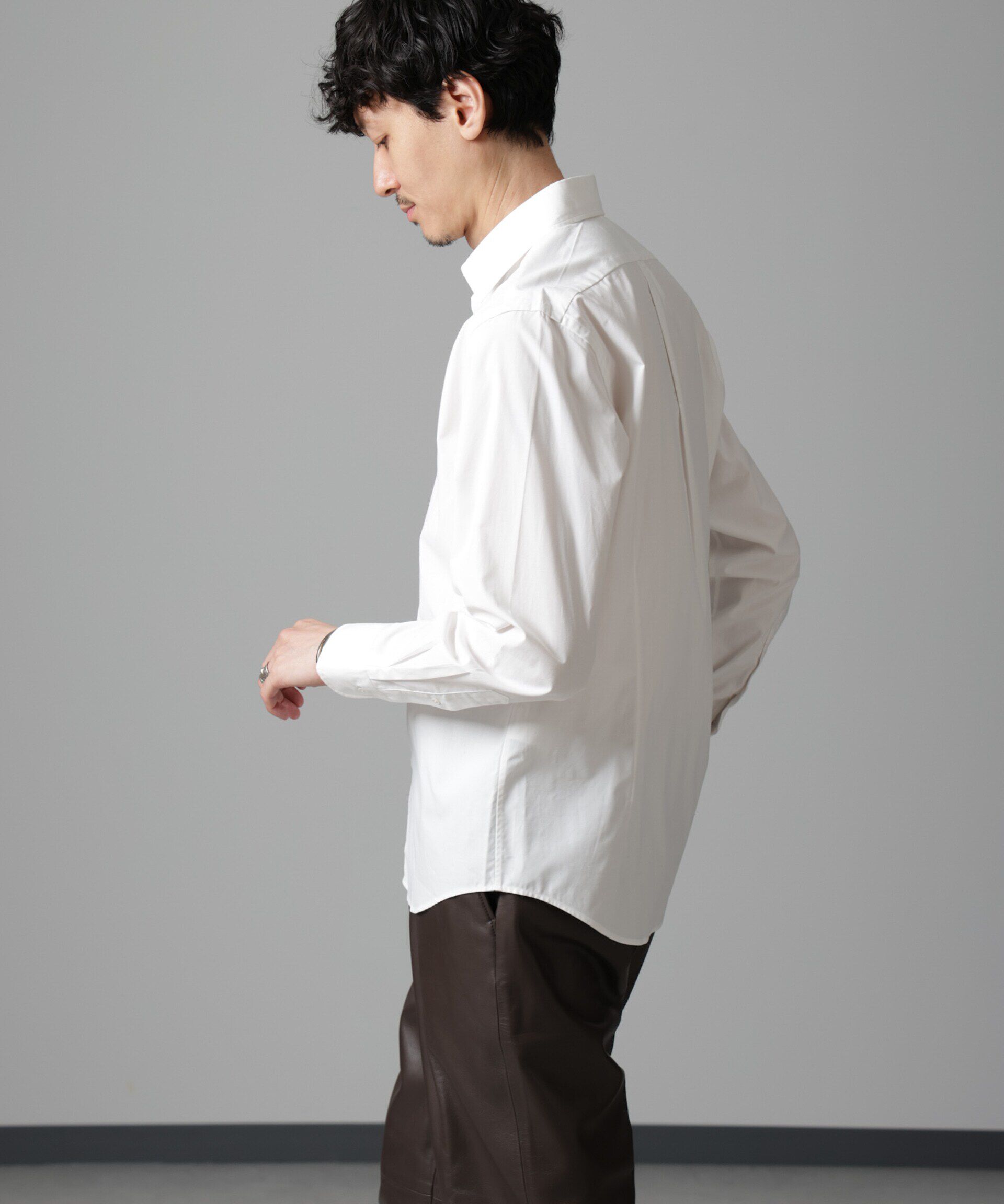 nano･universe「「N SHIRTS」AntiSoaked(R)汗染み防止セミワイドカラーシャツ長袖」|シャツ・ブラウス|