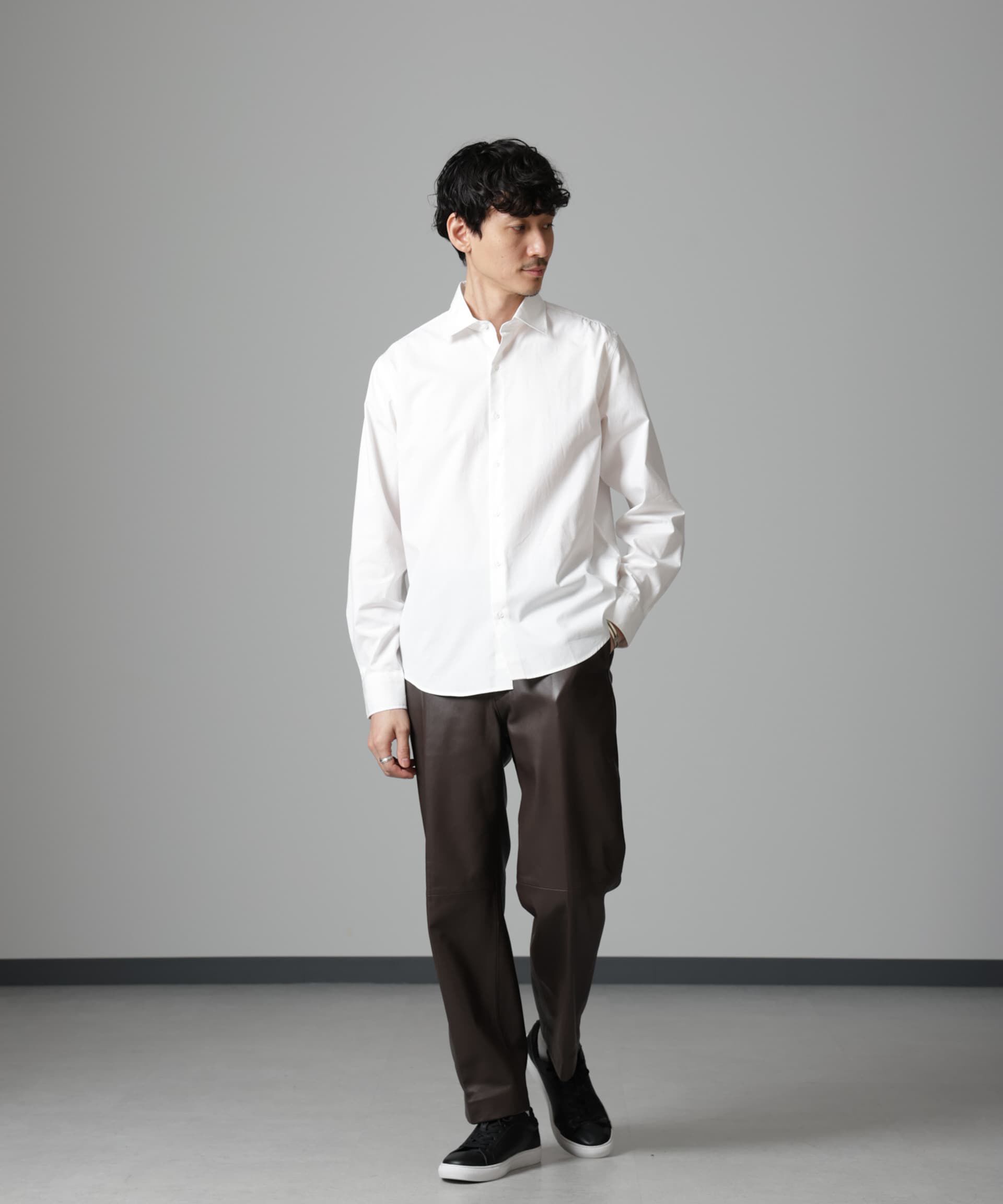 nano･universe「「N SHIRTS」AntiSoaked(R)汗染み防止セミワイドカラーシャツ長袖」|シャツ・ブラウス|