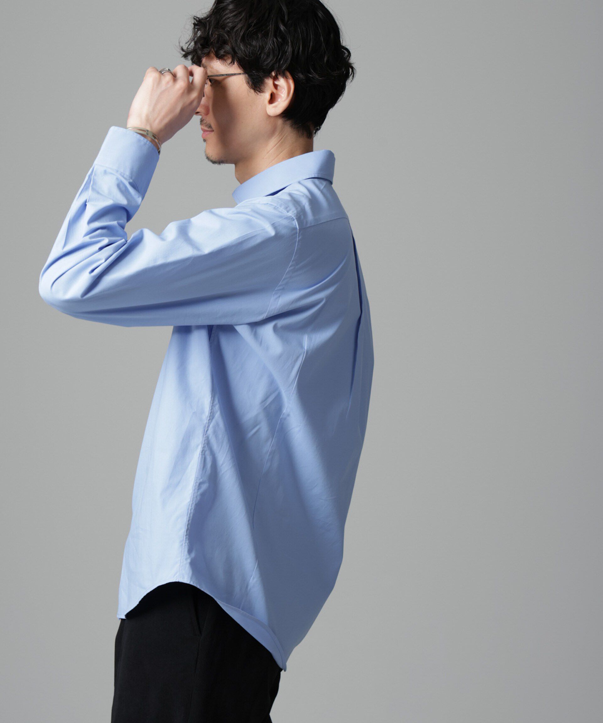 nano･universe「「N SHIRTS」AntiSoaked(R)汗染み防止セミワイドカラーシャツ長袖」|シャツ・ブラウス|