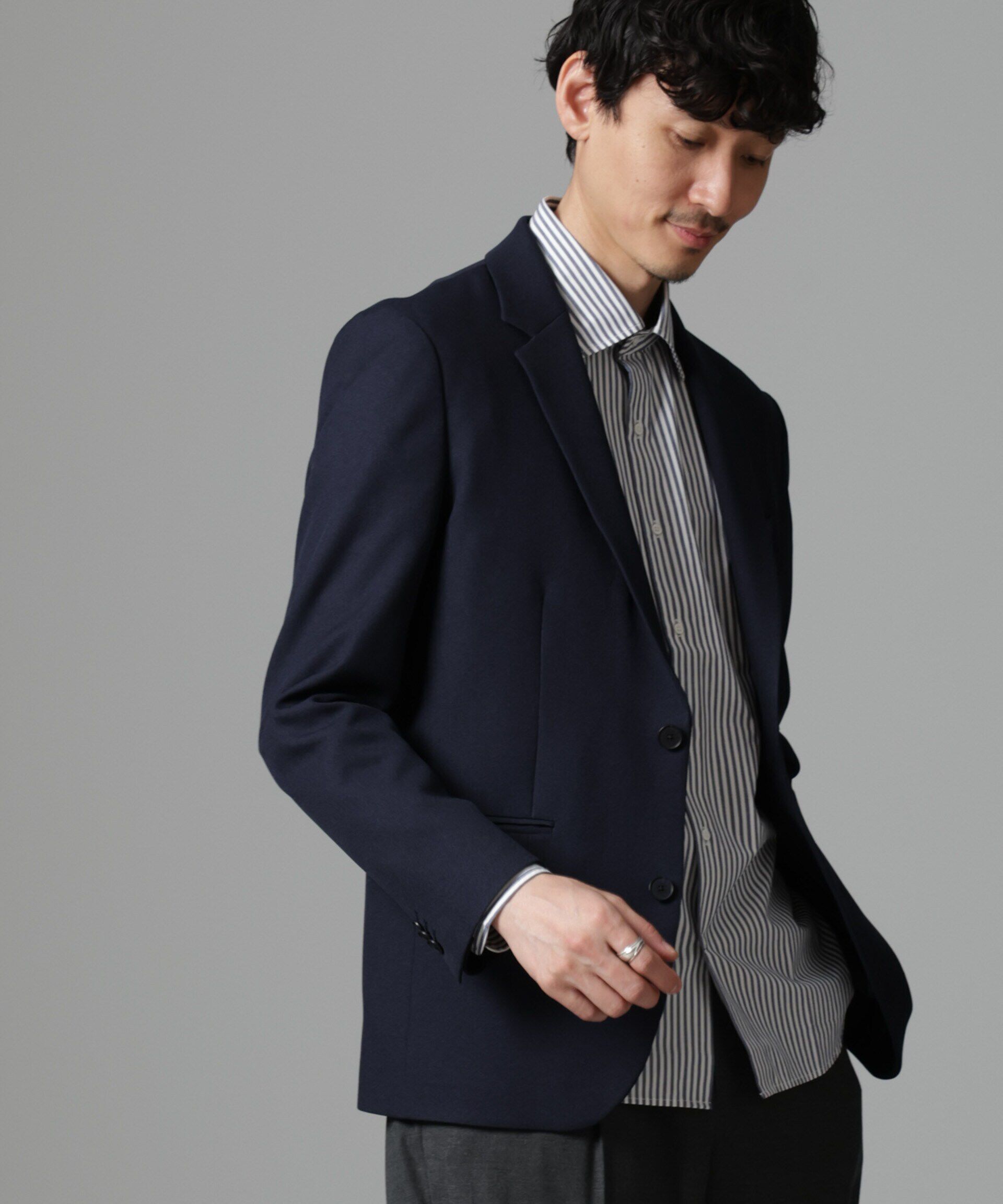 nano･universe「「N SHIRTS」AntiSoaked(R)汗染み防止セミワイドカラーシャツ長袖」|シャツ・ブラウス|