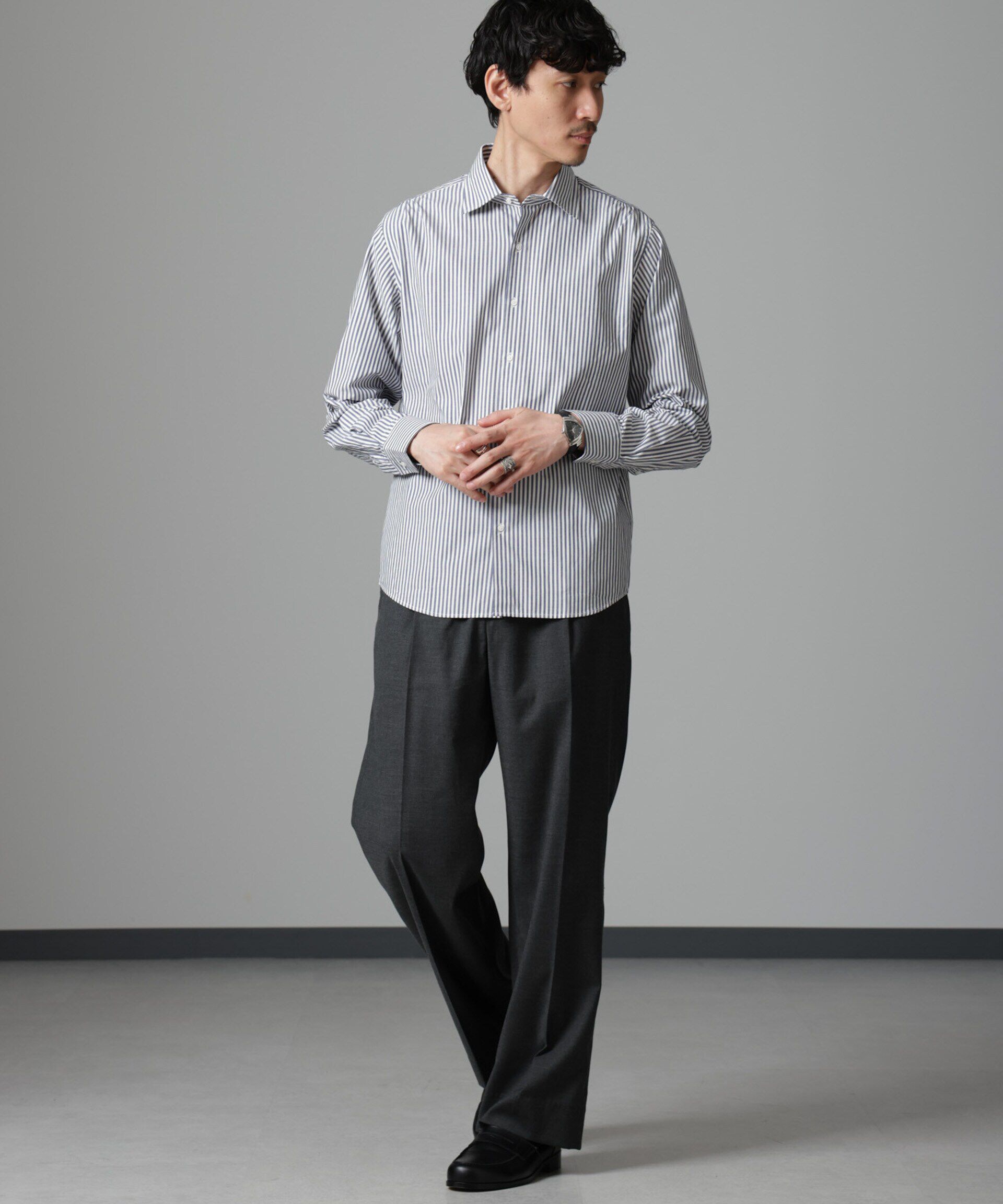 nano･universe「「N SHIRTS」AntiSoaked(R)汗染み防止セミワイドカラーシャツ長袖」|シャツ・ブラウス|