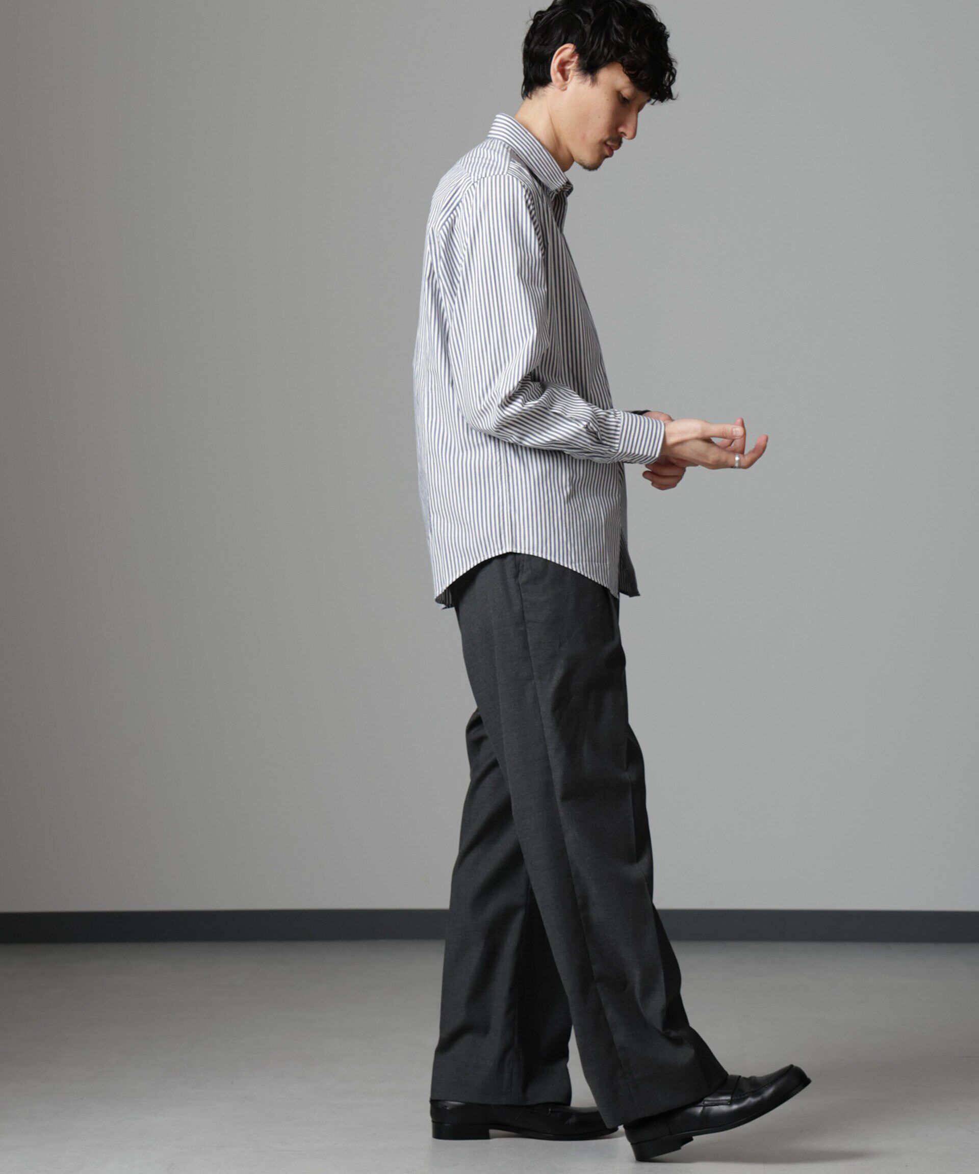 nano･universe「「N SHIRTS」AntiSoaked(R)汗染み防止セミワイドカラーシャツ長袖」|シャツ・ブラウス|