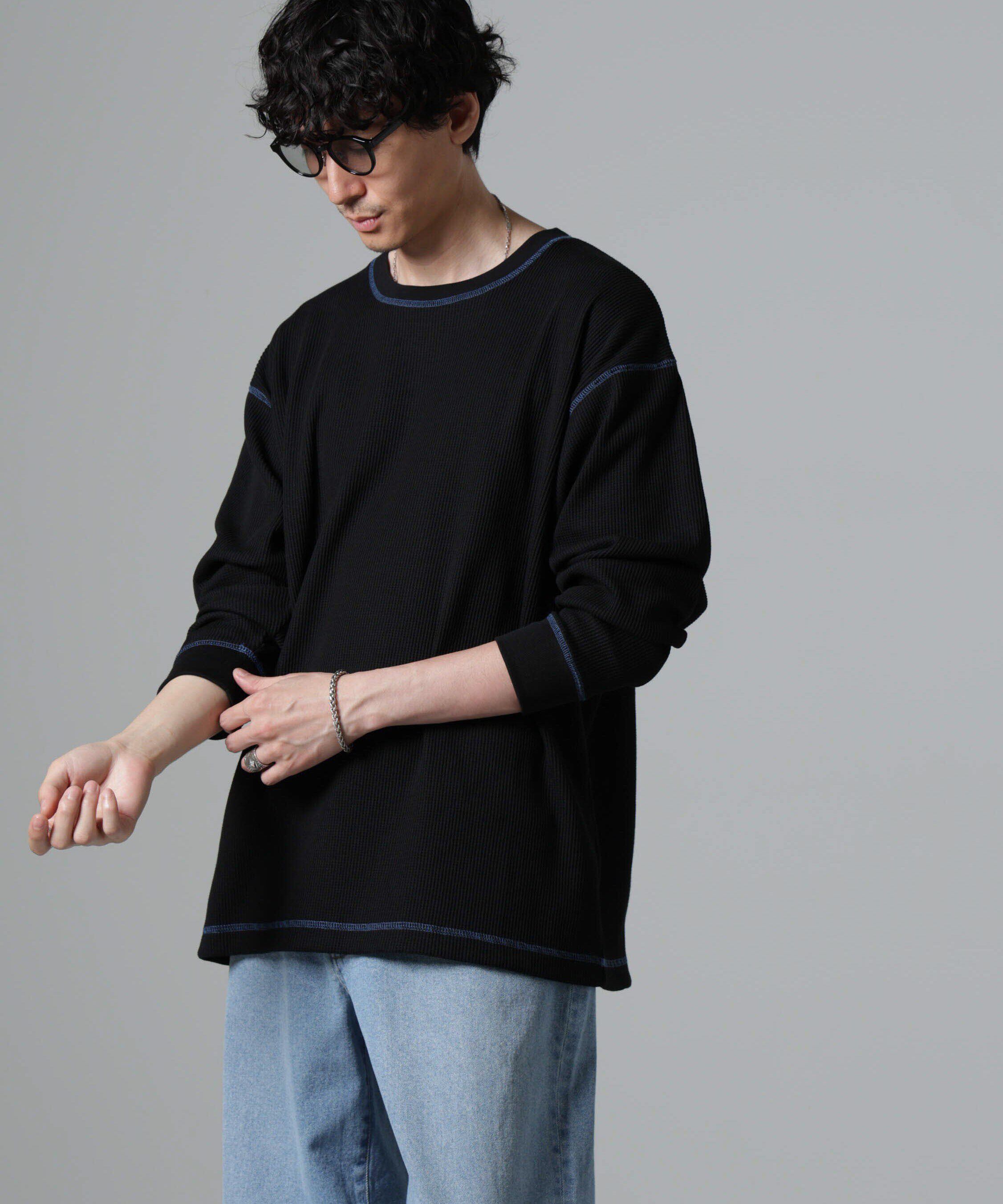 nano･universe「ステッチワッフルＴシャツ 長袖」|Tシャツ・カットソー|