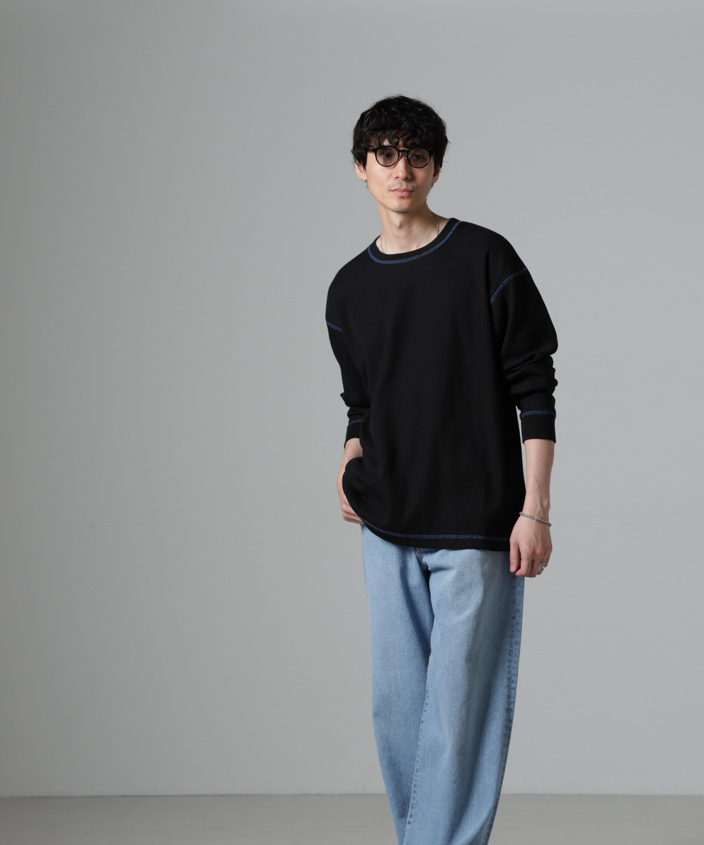 nano･universe「ステッチワッフルＴシャツ 長袖」|Tシャツ・カットソー|