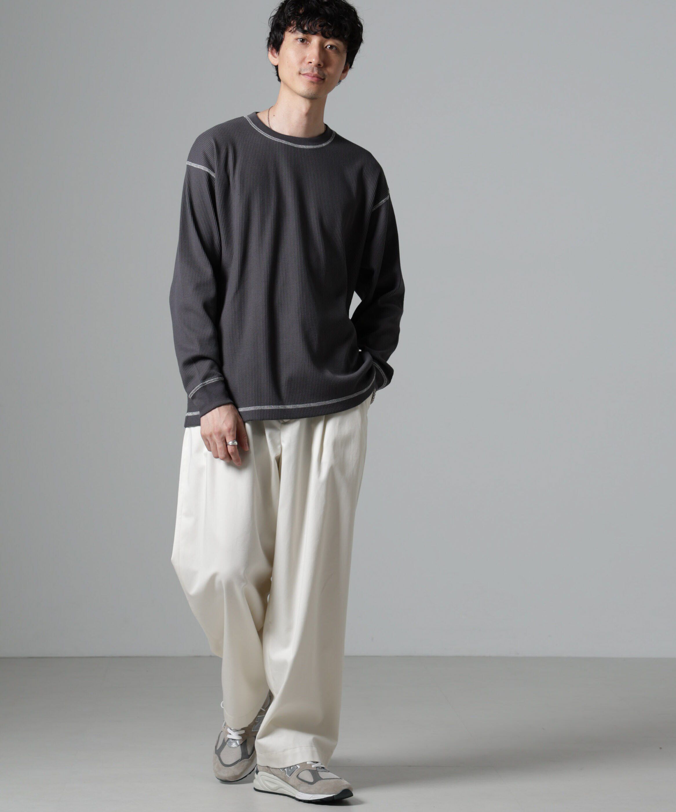 nano･universe「ステッチワッフルＴシャツ 長袖」|Tシャツ・カットソー|