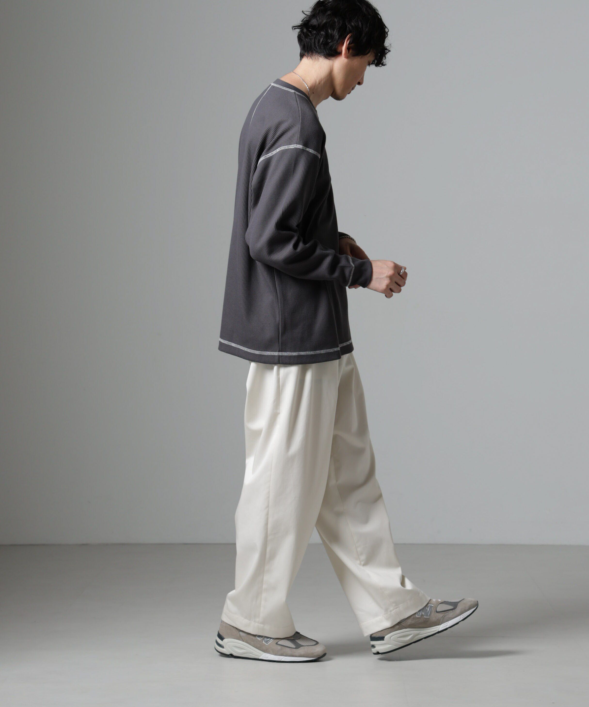 nano･universe「ステッチワッフルＴシャツ 長袖」|Tシャツ・カットソー|