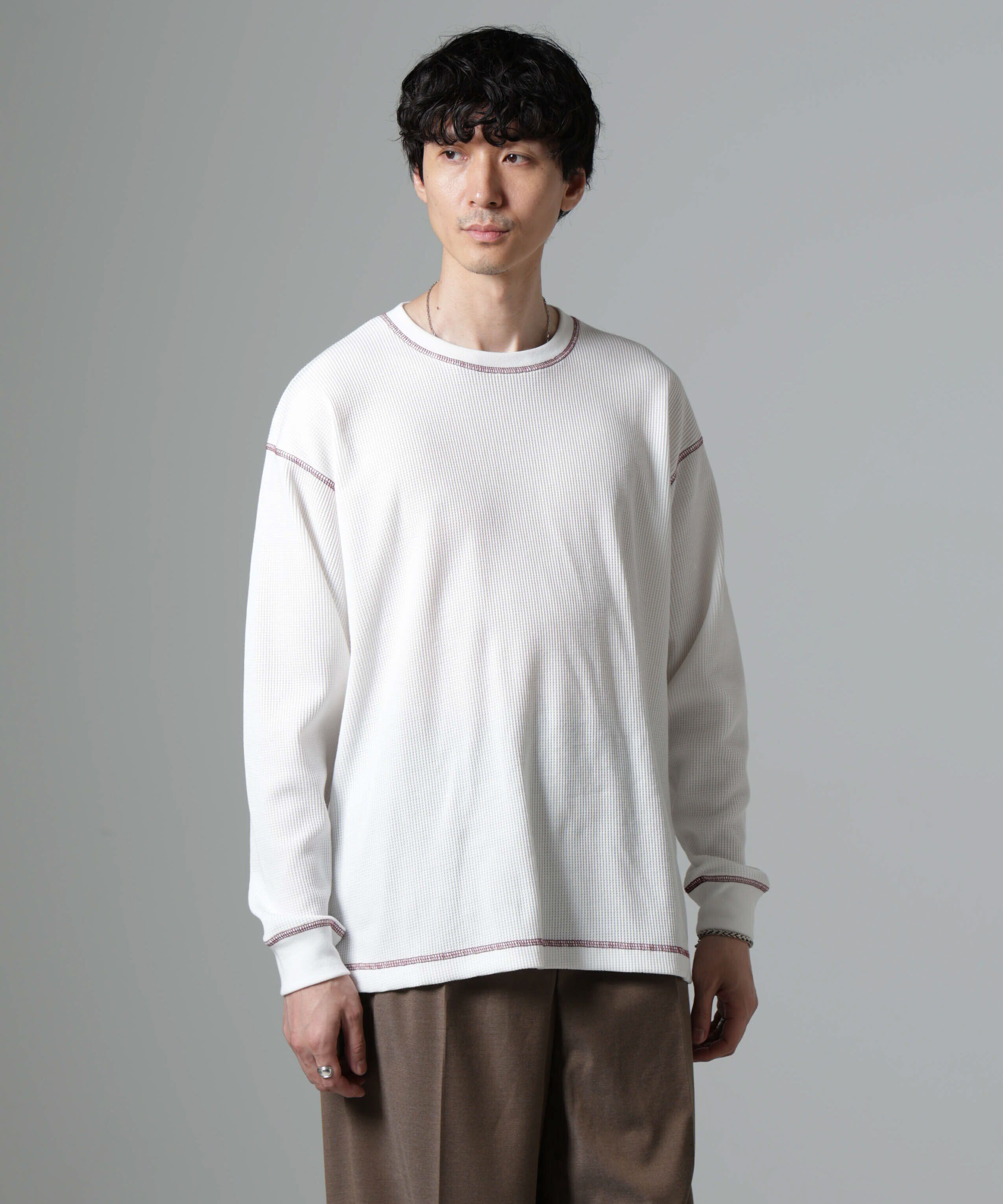 nano･universe「ステッチワッフルＴシャツ 長袖」|Tシャツ・カットソー|