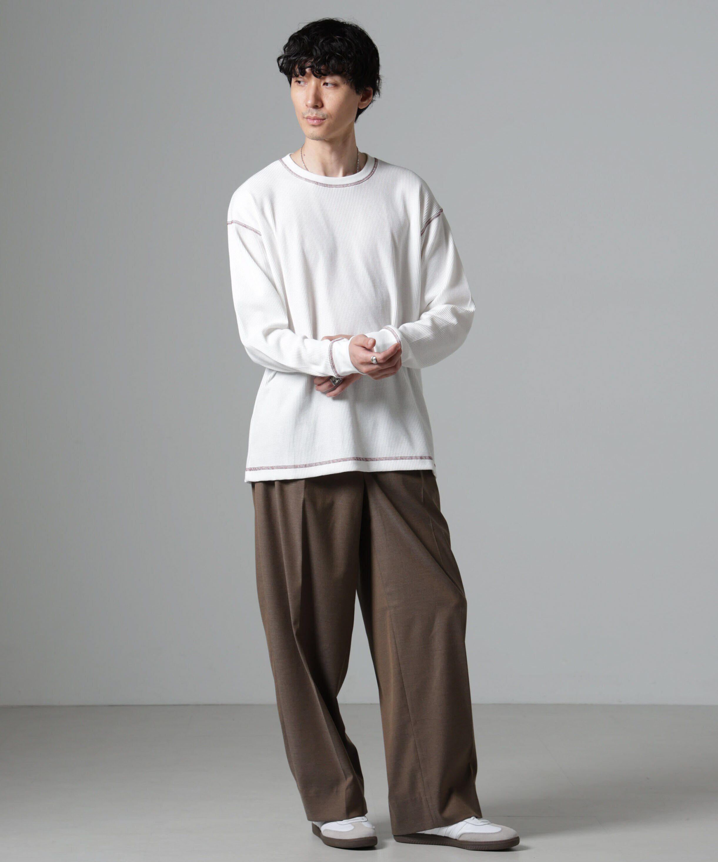 nano･universe「ステッチワッフルＴシャツ 長袖」|Tシャツ・カットソー|