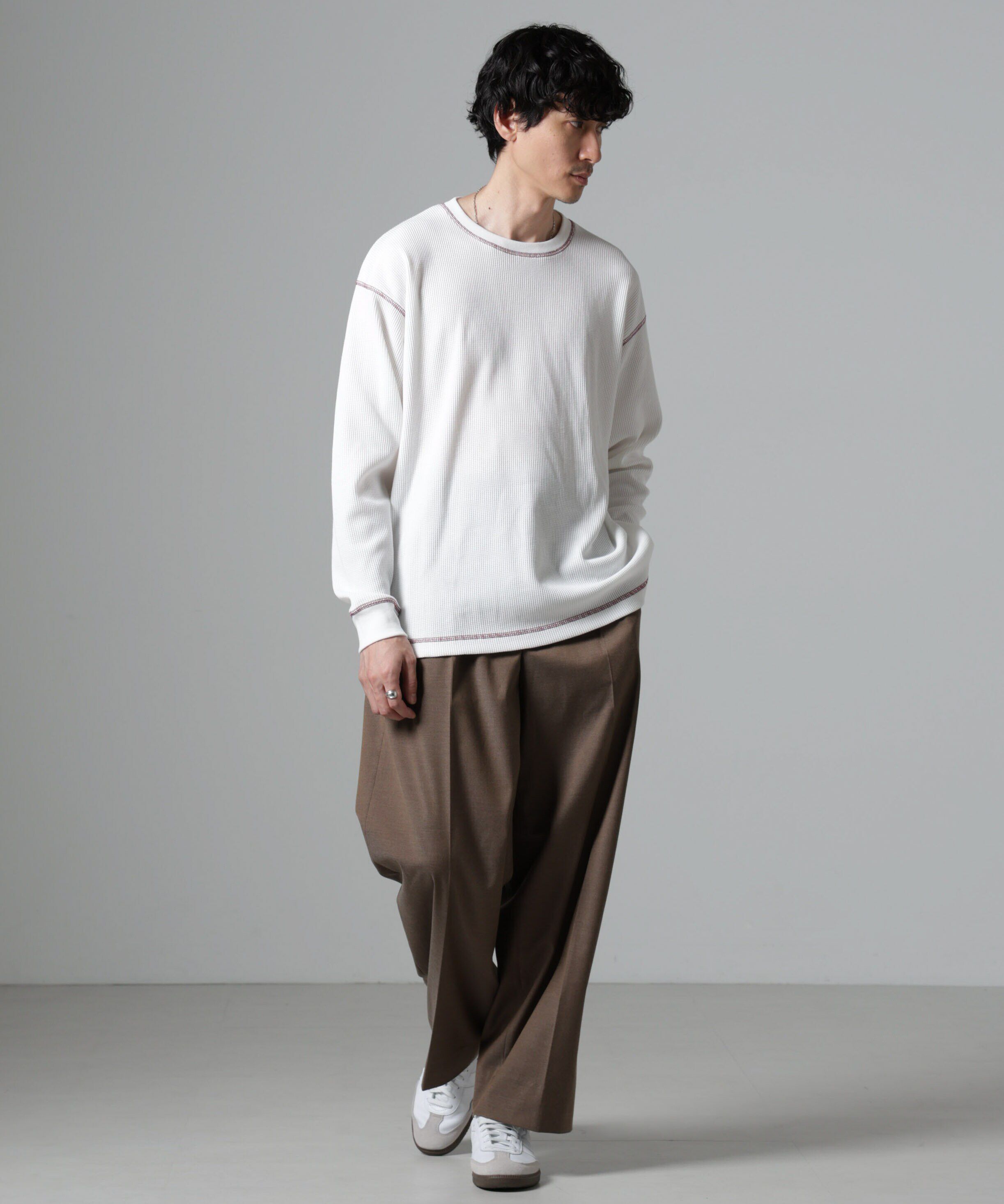 nano･universe「ステッチワッフルＴシャツ 長袖」|Tシャツ・カットソー|