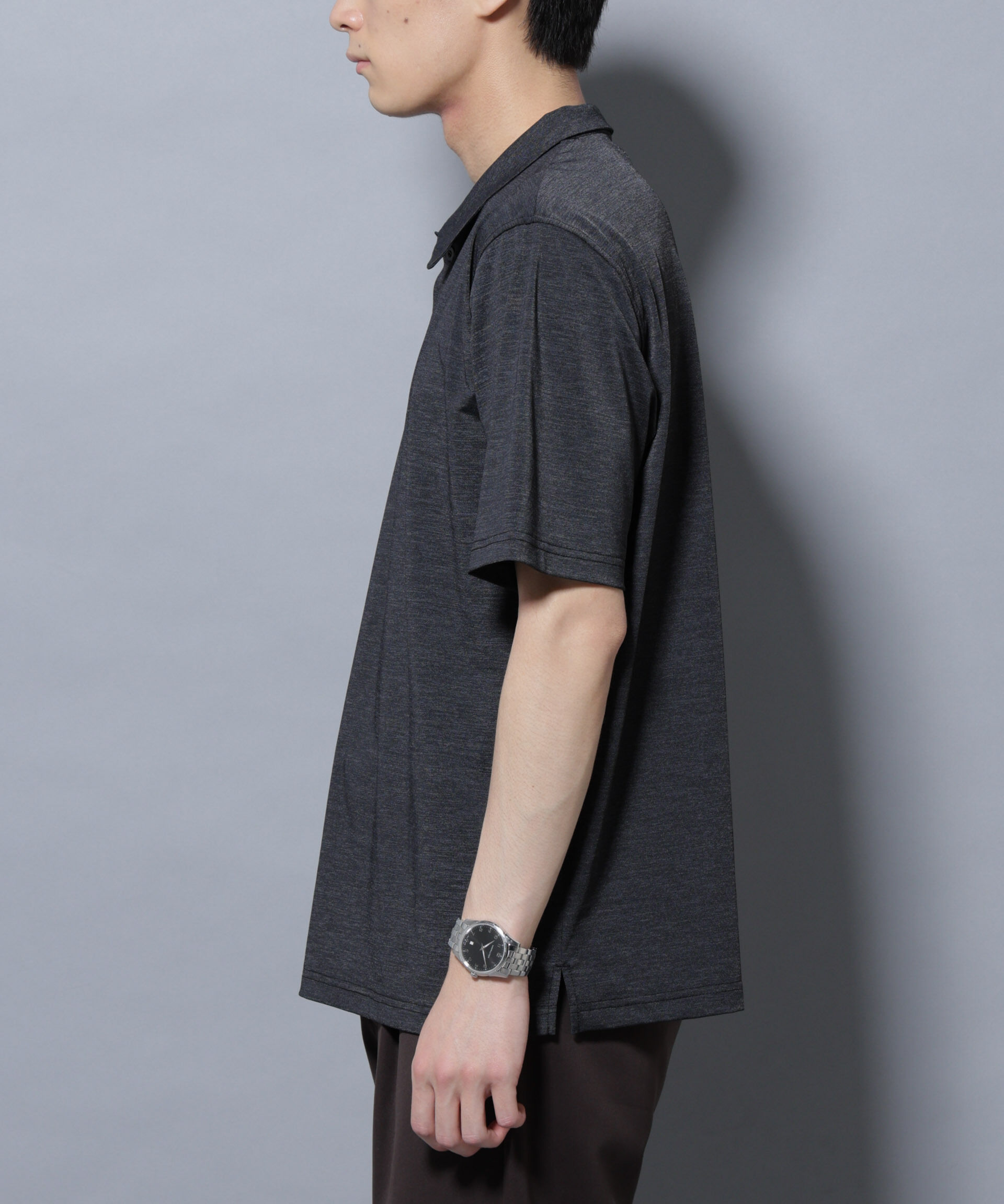 nano･universe「ストレッチメランジポロシャツ半袖」|Tシャツ・カットソー|