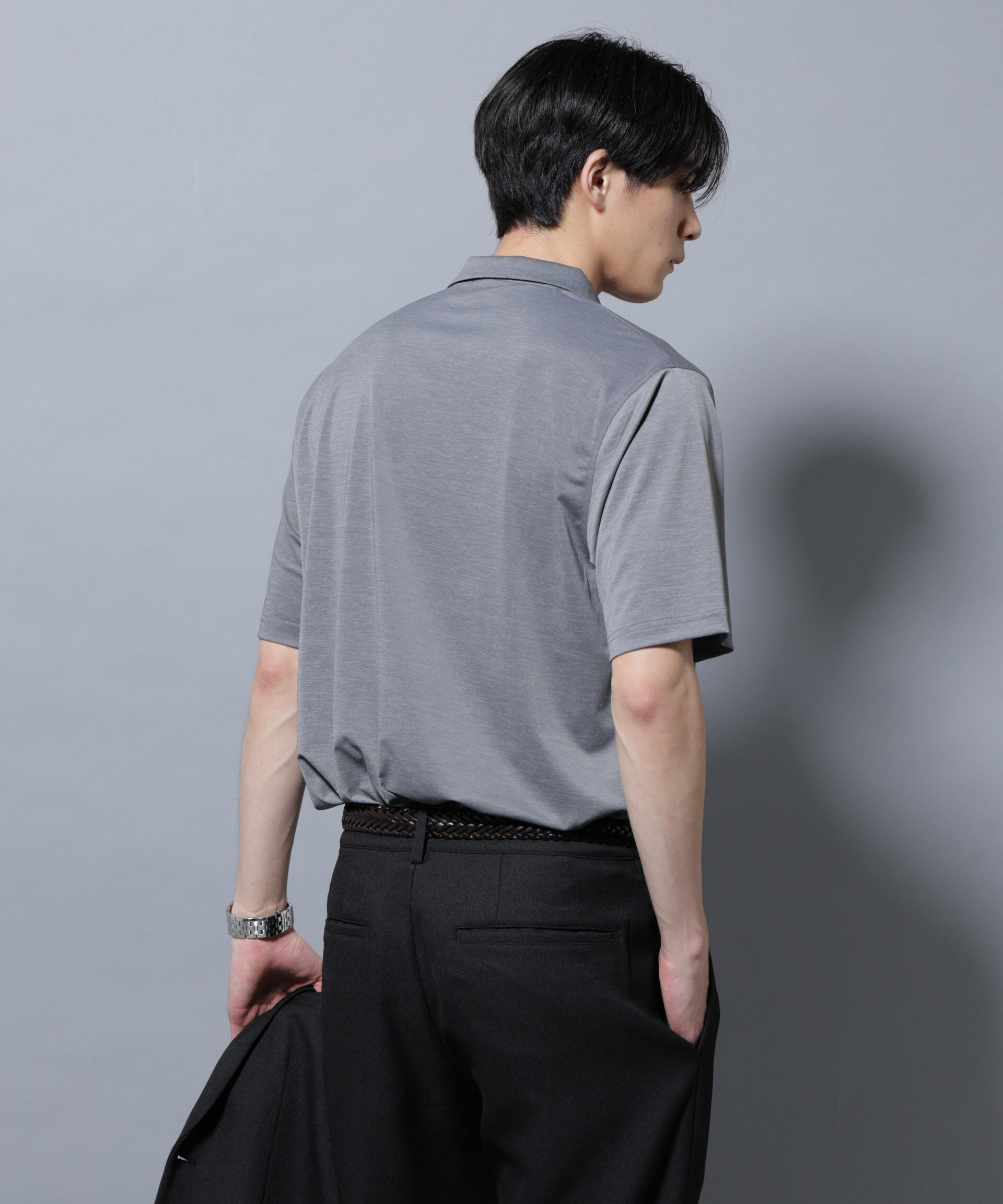 nano･universe「ストレッチメランジポロシャツ半袖」|Tシャツ・カットソー|