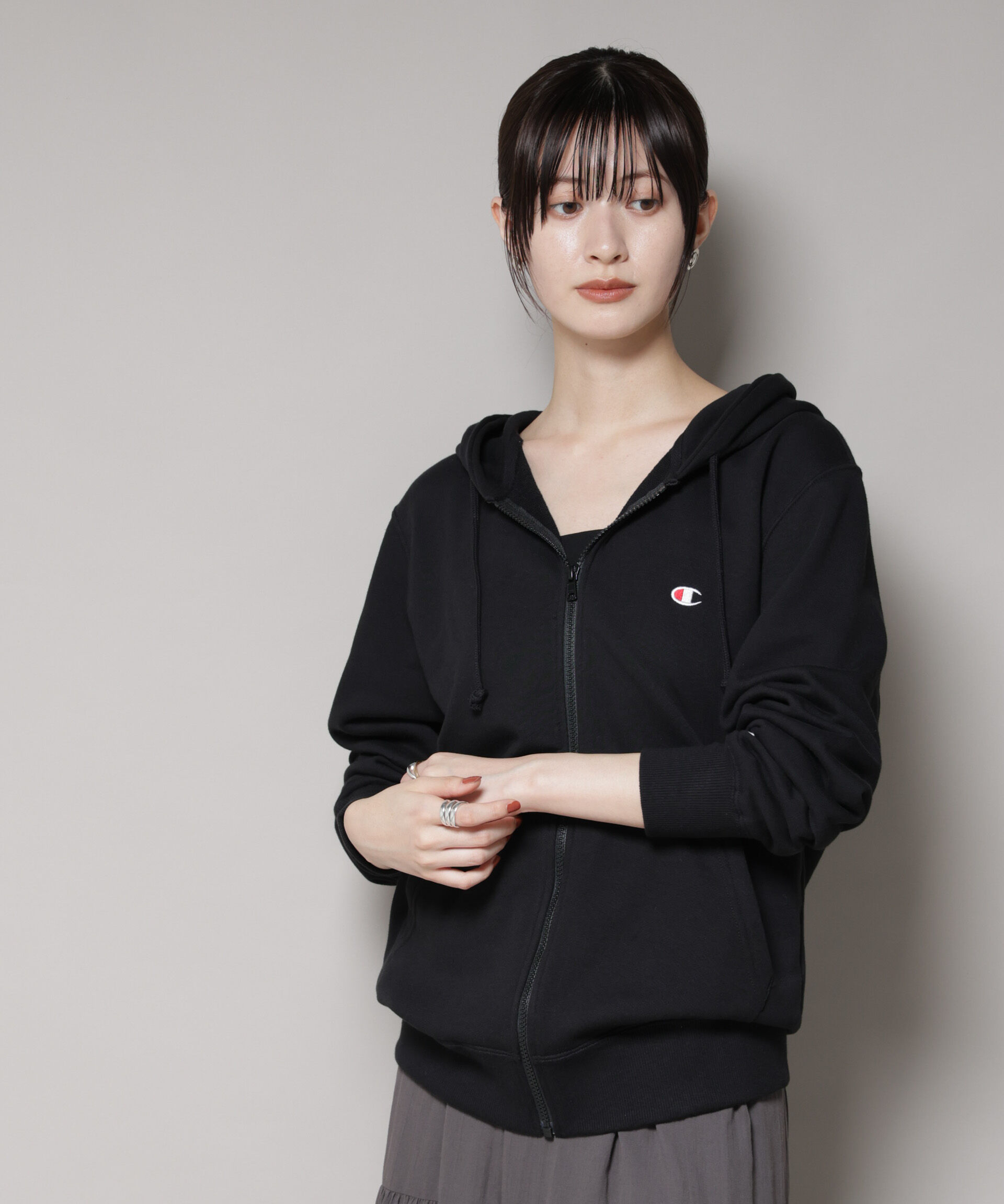nano･universe「Champion/ZIP HOODED SWEATSHIRT」|Tシャツ・カットソー|