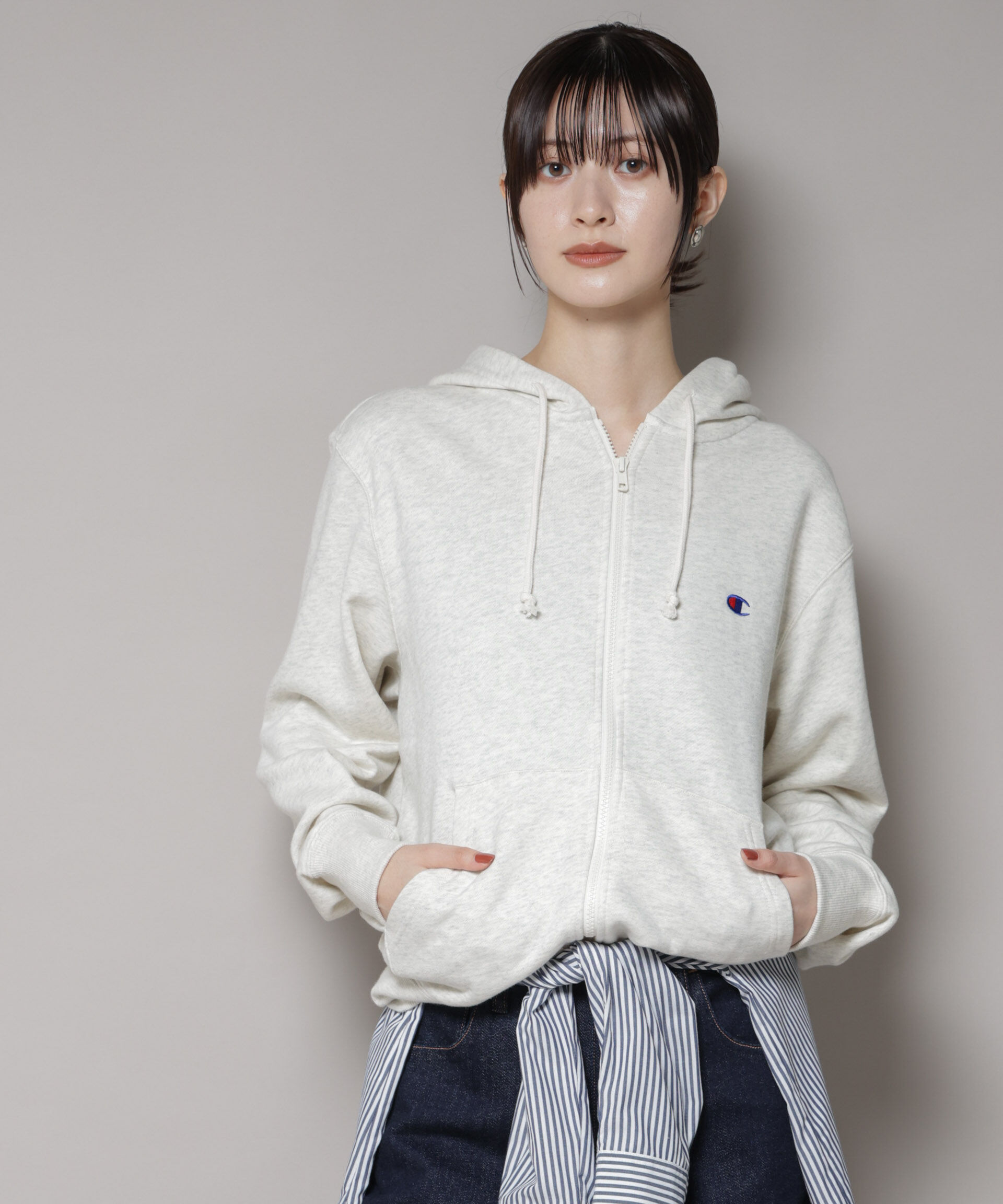 nano･universe「Champion/ZIP HOODED SWEATSHIRT」|Tシャツ・カットソー|
