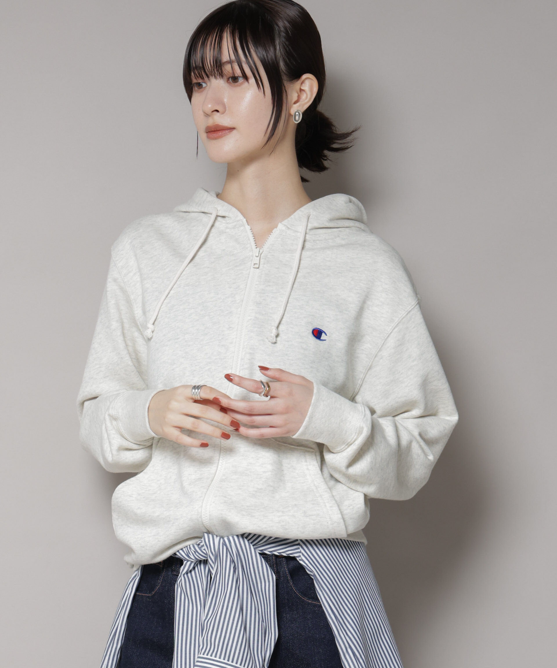 nano･universe「Champion/ZIP HOODED SWEATSHIRT」|Tシャツ・カットソー|