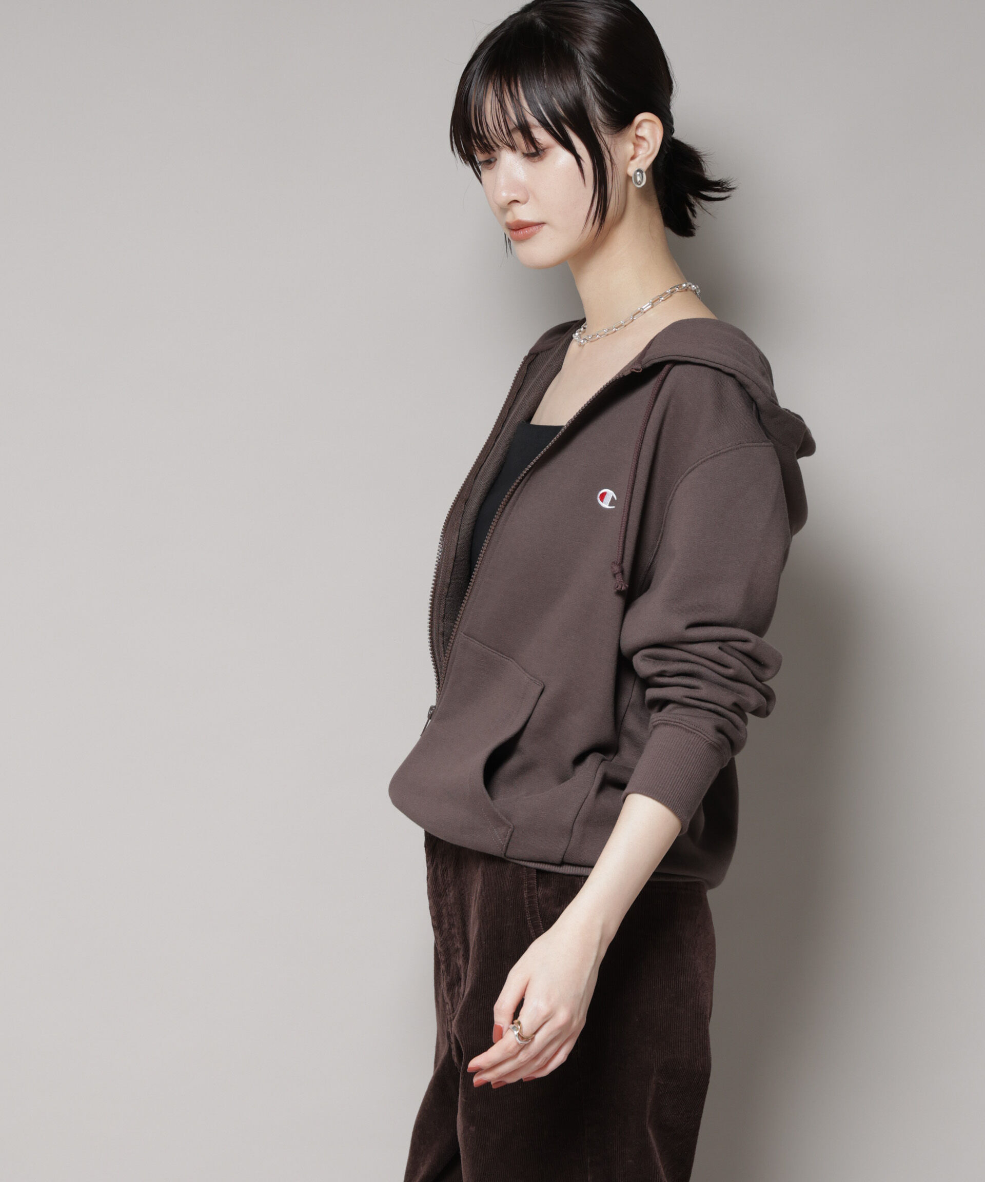 nano･universe「Champion/ZIP HOODED SWEATSHIRT」|Tシャツ・カットソー|