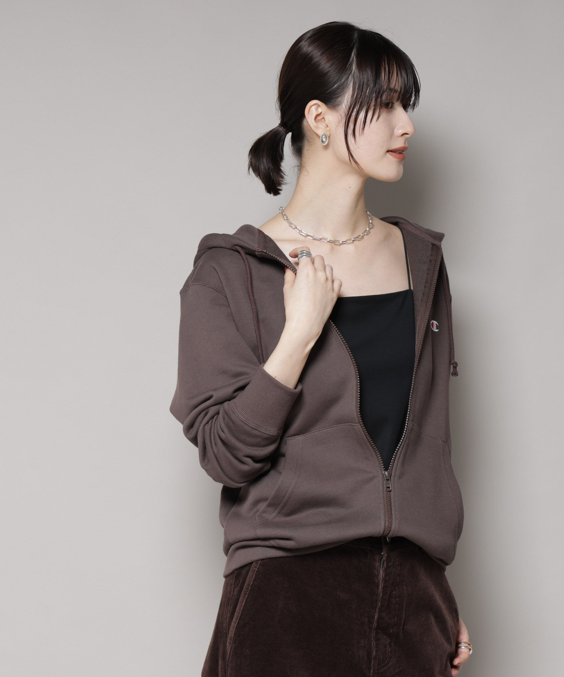 nano･universe「Champion/ZIP HOODED SWEATSHIRT」|Tシャツ・カットソー|