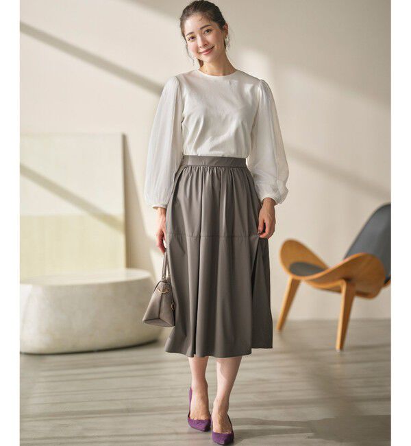 組曲「ミニ裏毛チュールスリーブ カットソー」|Tシャツ・カットソー|