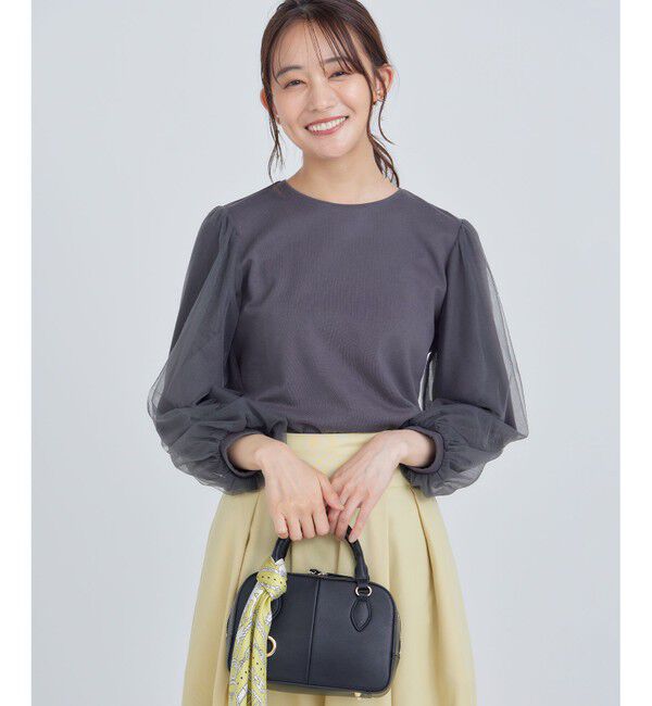 組曲「ミニ裏毛チュールスリーブ カットソー」|Tシャツ・カットソー|ﾁｬｺｰﾙｸ