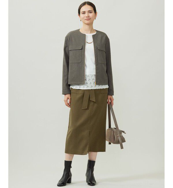 自由区「【カタログ掲載】ジャカードコンビジャージー カットソー」|Tシャツ・カットソー|