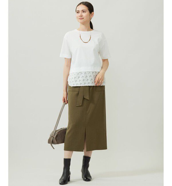 自由区「【カタログ掲載】ジャカードコンビジャージー カットソー」|Tシャツ・カットソー|