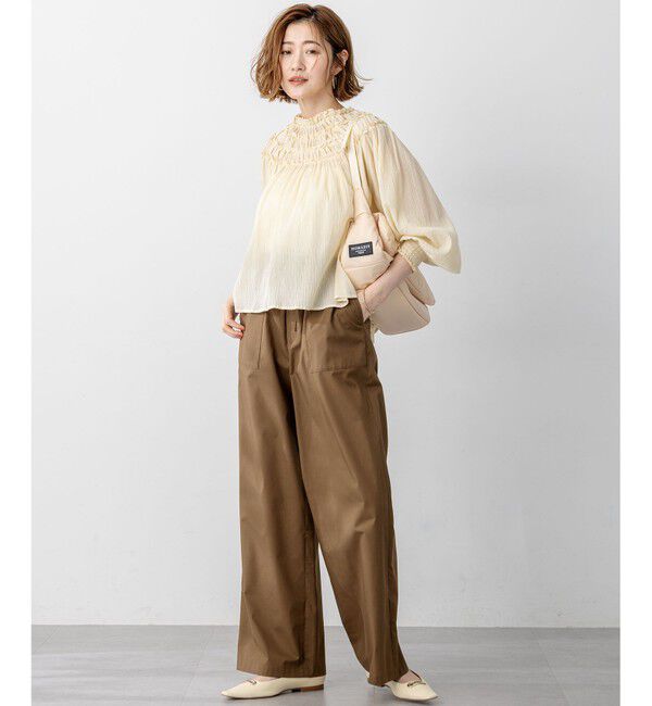 23区「【SLOW/一部店舗限定】コットンクレープ ブラウス」|シャツ・ブラウス|