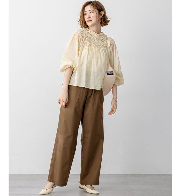 23区「【SLOW/一部店舗限定】コットンクレープ ブラウス」|シャツ・ブラウス|