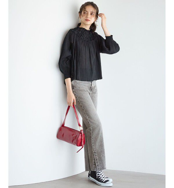 23区「【SLOW/一部店舗限定】コットンクレープ ブラウス」|シャツ・ブラウス|