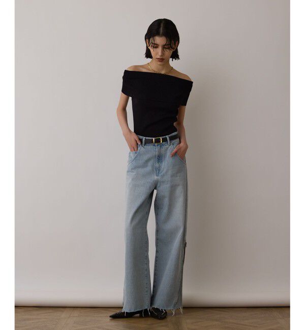 Diagram「サス付zipデニムパンツ」|デニム|サックス