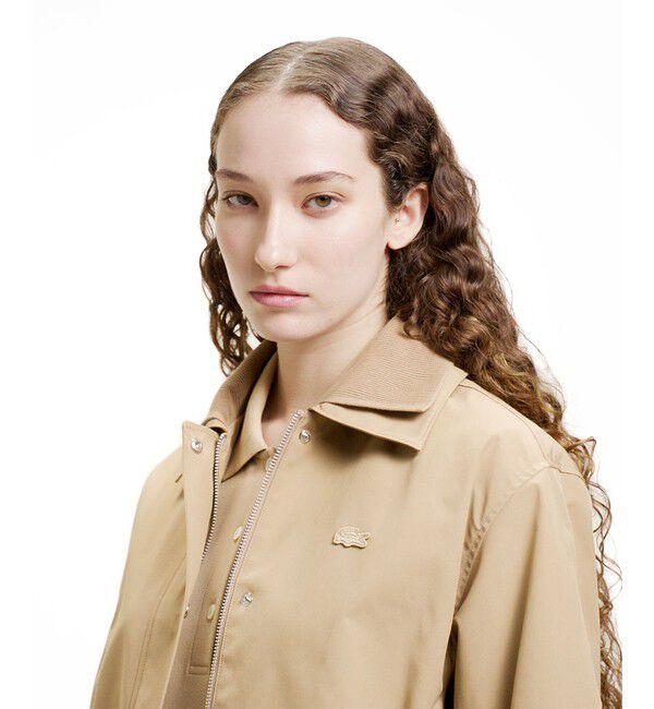 LACOSTE「ダブルカラーロングスプリングコート」|ステンカラーコート|