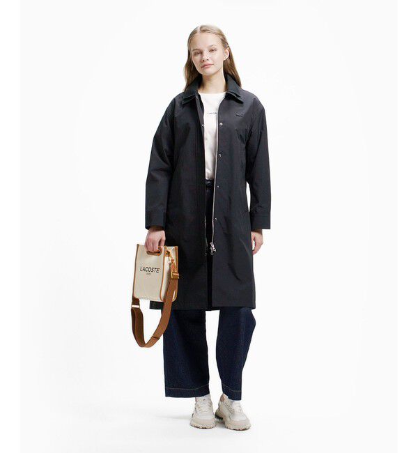 LACOSTE「ダブルカラーロングスプリングコート」|ステンカラーコート|