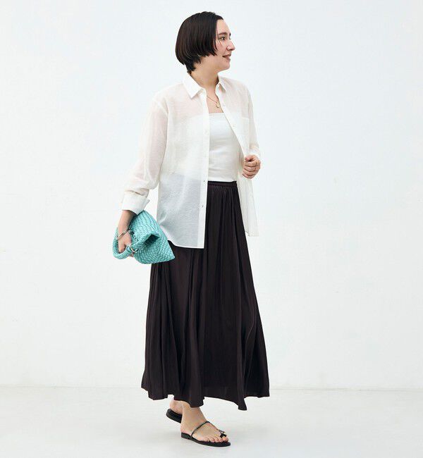 NOLLEY'S sophi「ウォッシャブルシアーオーガンジー2WAYシャツ」|シャツ・ブラウス|