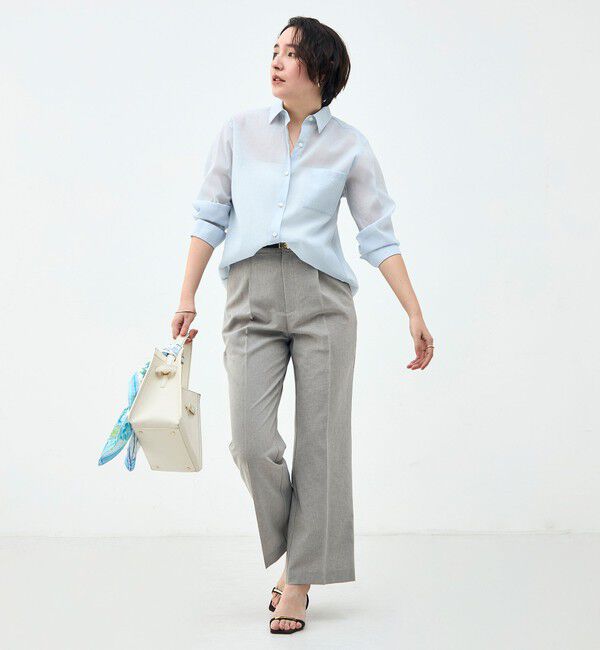 NOLLEY'S sophi「ウォッシャブルシアーオーガンジー2WAYシャツ」|シャツ・ブラウス|