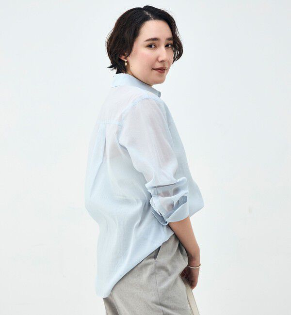 NOLLEY'S sophi「ウォッシャブルシアーオーガンジー2WAYシャツ」|シャツ・ブラウス|