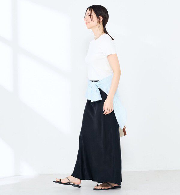 NOLLEY'S sophi「《手洗い可能/アンサンブル対応》マルチファンクション総針半袖プルオーバー」|ニット・セーター|