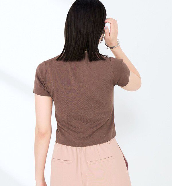 NOLLEY'S sophi「《手洗い可能/アンサンブル対応》マルチファンクション総針半袖プルオーバー」|ニット・セーター|