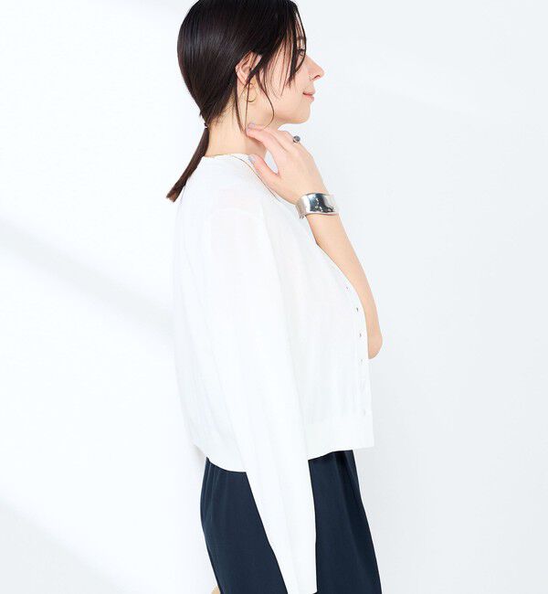 NOLLEY'S sophi「《手洗い可能/アンサンブル対応》マルチファンクションハイゲージクルーネックカーディガン」|カーディガン|