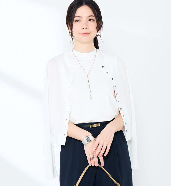 NOLLEY'S sophi「《手洗い可能/アンサンブル対応》マルチファンクションハイゲージクルーネックカーディガン」|カーディガン|