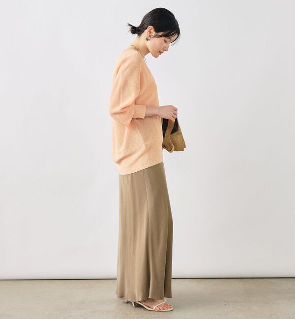 NOLLEY'S sophi「ウォッシャブルキュプラサテンナロースカート」|フレア|