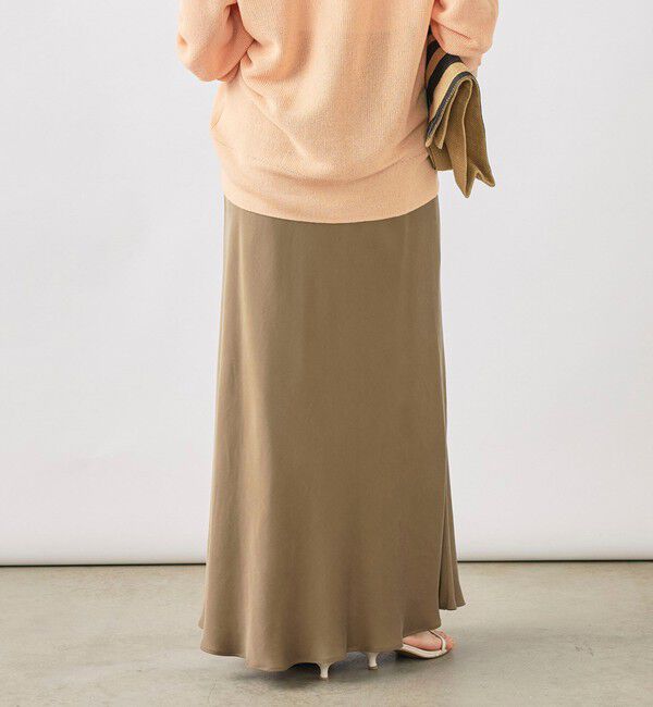 NOLLEY'S sophi「ウォッシャブルキュプラサテンナロースカート」|フレア|