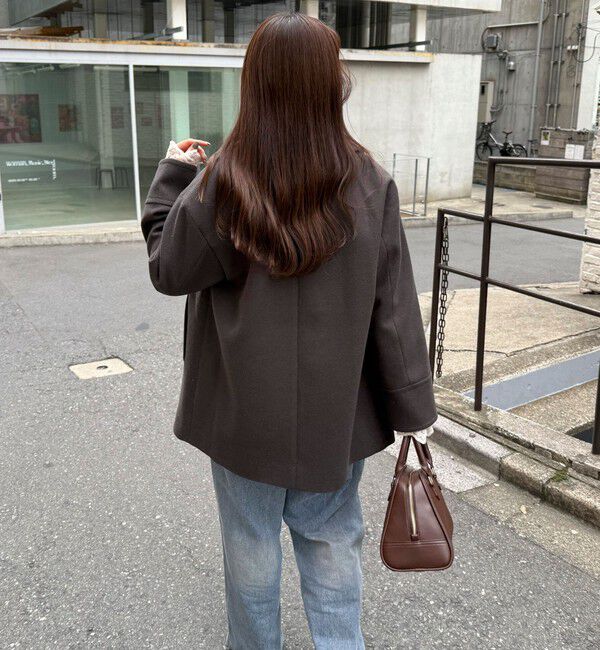 fredy emue「【リバイバル/新色追加】ウール混ミドル丈Pコート」|ピーコート|